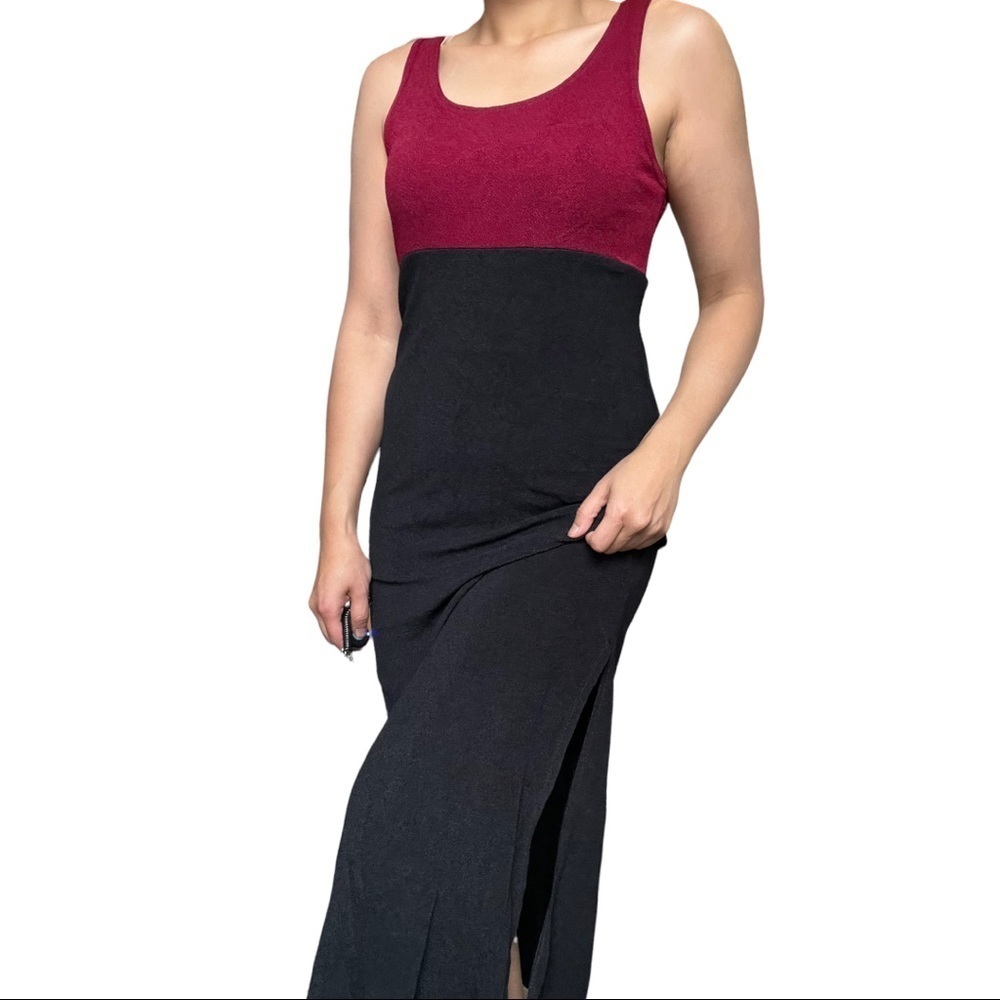 ⚫️ Colorblock black red maxi dress​​​